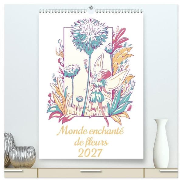 Monde enchanté de fleurs (Calendrier mural haut de gamme 2027 DIN A2 horizontal), CALVENDO calendrier mensuel