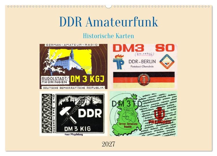 DDR Amateurfunk Historische Karten (Wandkalender 2027 DIN A2 quer), CALVENDO Monatskalender