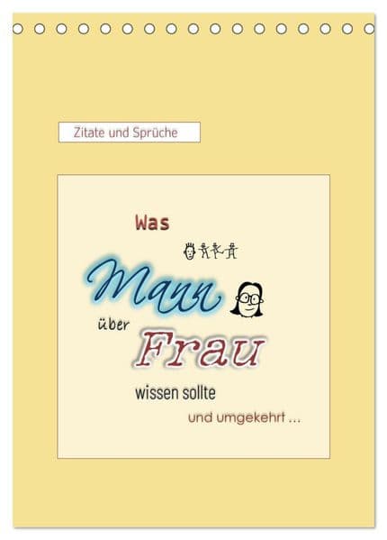 Was Mann über Frau wissen sollte und umgekehrt... (Tischkalender 2027 DIN A5 hoch), CALVENDO Monatskalender