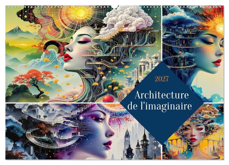 Architecture de l'imaginaire (Calendrier mural 2027 DIN A2 vertical), CALVENDO calendrier mensuel
