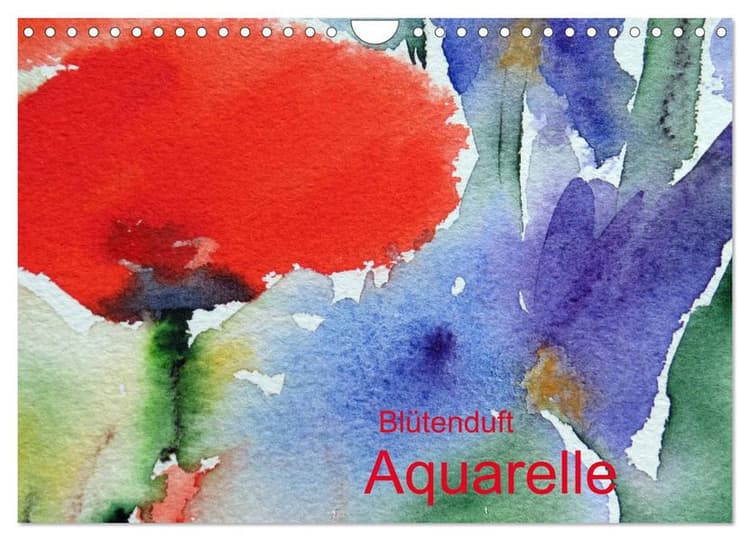 Blütenduft Aquarelle (Wandkalender 2027 DIN A4 quer), CALVENDO Monatskalender