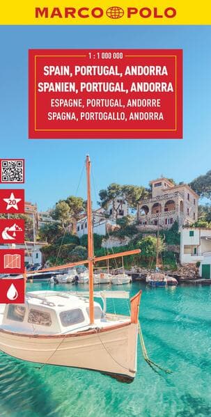 MARCO POLO Reisekarte Spanien, Portugal 1:1 Mio