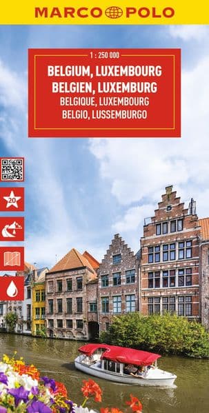 MARCO POLO Reisekarte Belgien, Luxemburg 1:250.000