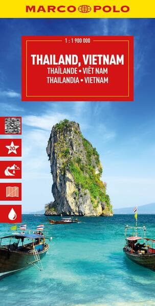 MARCO POLO Reisekarte Thailand, Vietnam 1:1,9 Mio