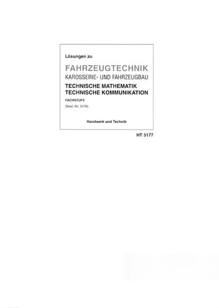 Fahrzeugtechnik - Karosserie- und Fahrzeugbau