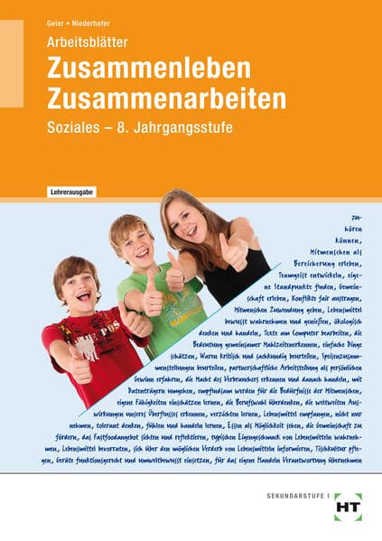 Arbeitsblätter mit eingetragenen Lösungen Zusammenleben - Zusammenarbeiten