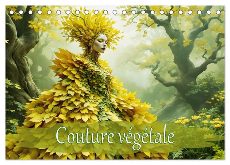 Couture végétale (Calendrier de bureau 2027 DIN A5 vertical), CALVENDO calendrier mensuel