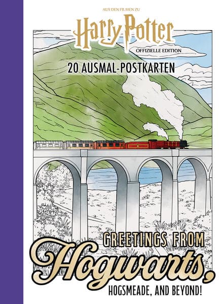 Harry Potter 20 Ausmal-Postkarten: Greetings from Hogwarts, Hogsmeade, and beyond!