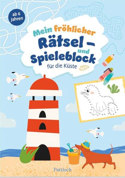 Mein fröhlicher Rätsel- und Spieleblock für die Küste