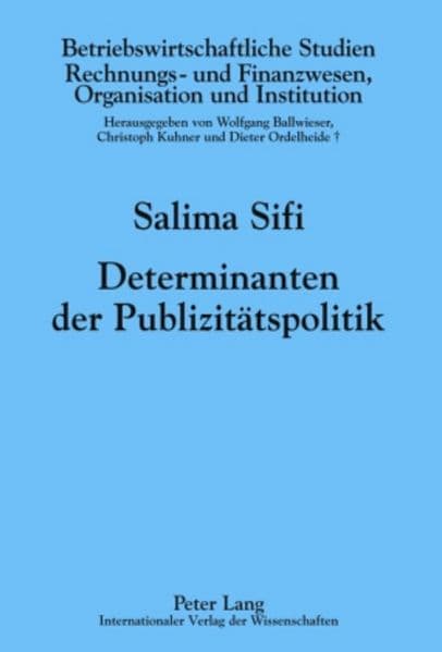 Determinanten der Publizitätspolitik