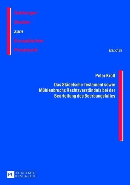 Das Städelsche Testament sowie Mühlenbruchs Rechtsverständnis bei der Beurteilung des Beerbungsfalles