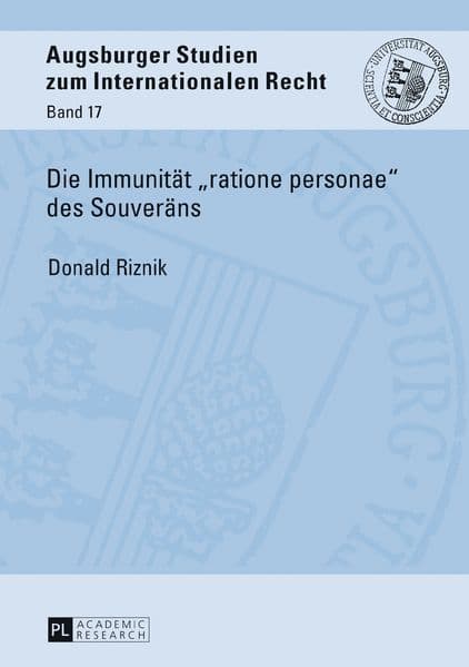Die Immunität 'ratione personae' des Souveräns