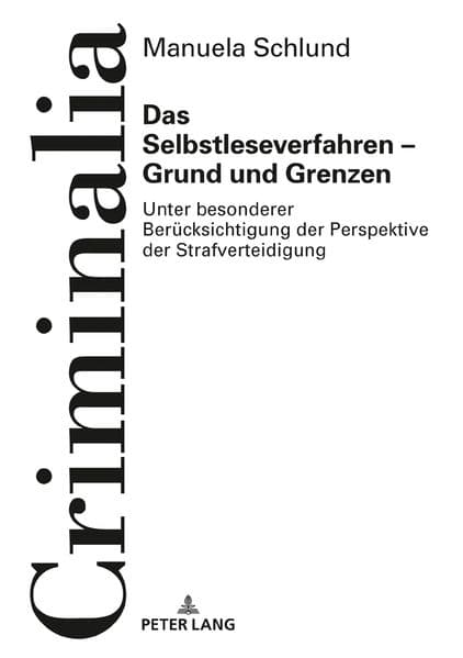 Das Selbstleseverfahren - Grund und Grenzen