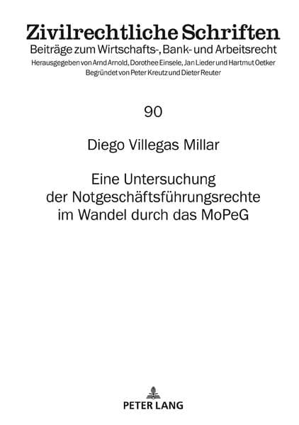 Die Notgeschäftsführung im Personengesellschaftsrecht