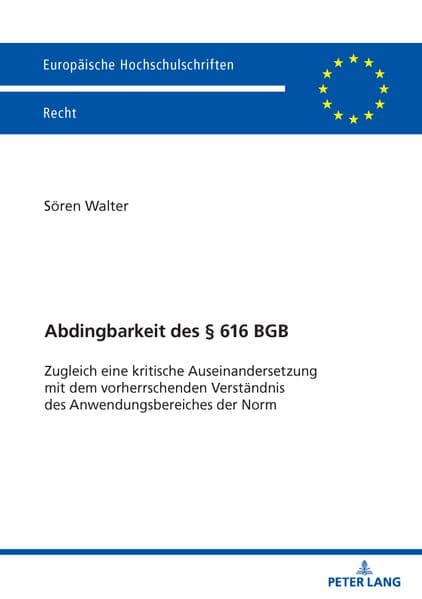 Abdingbarkeit des § 616 BGB