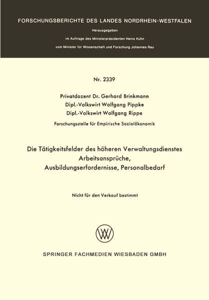 Die Tätigkeitsfelder des höheren Verwaltungsdienstes