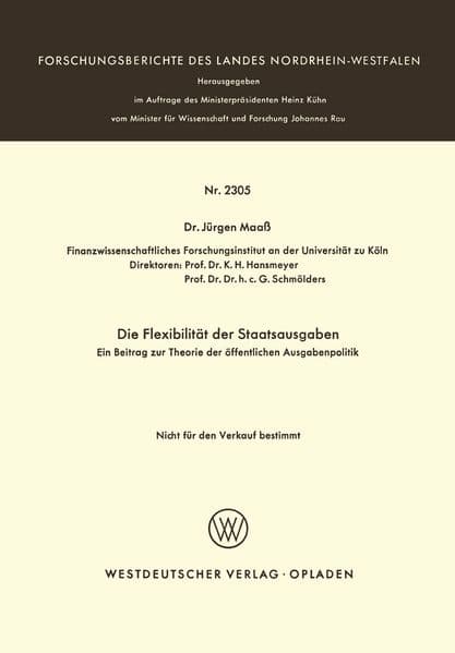 Die Flexibilität der Staatsausgaben