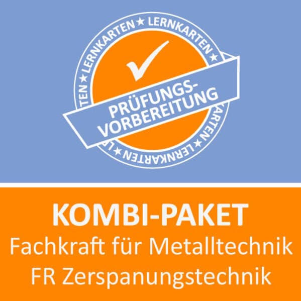 Kombi-Paket Fachkraft für Metalltechnik FR Zerspanungstechnik - Basis + Wiso Lernkarten