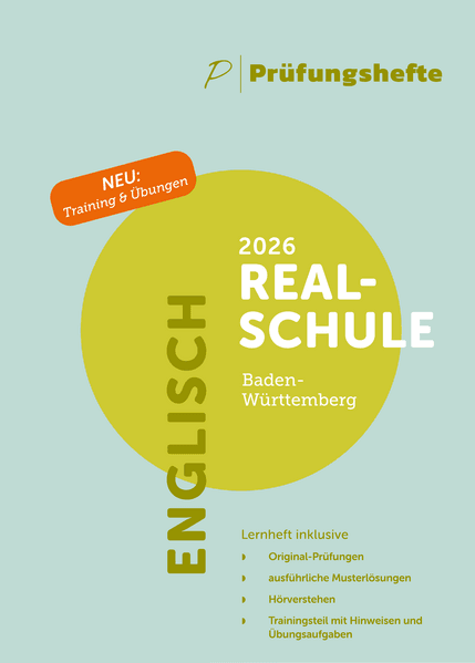 Prüfungsheft - 2026 Englisch Realschulabschluss - Baden-Württemberg - Original-Prüfungen und Lösungen