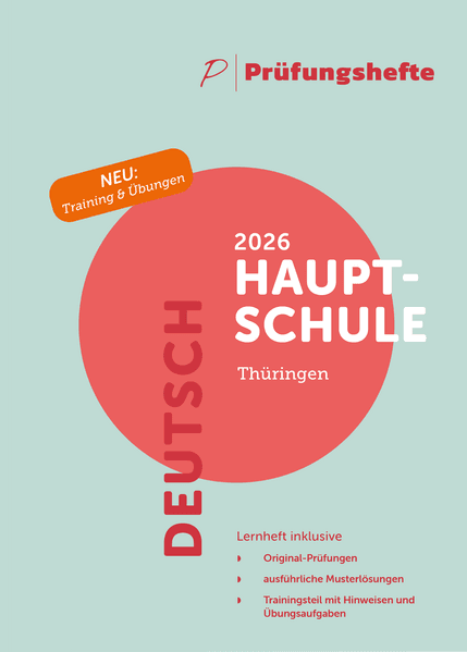 Prüfungsheft & Training - 2026 Deutsch Hauptschule - Thüringen - Original-Prüfungen und Lösungen