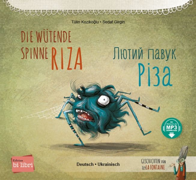 Die wütende Spinne Riza (Deutsch-Ukrainisch)