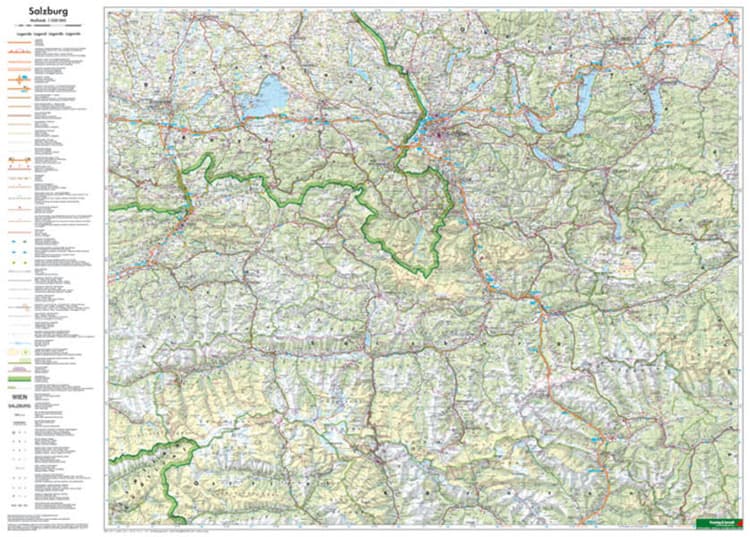 Land Salzburg • Salzkammergut, 1:200.000, Poster