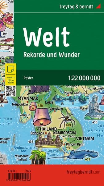 freytag & berndt Poster Weltkarte für Kinder 1:22 Mio