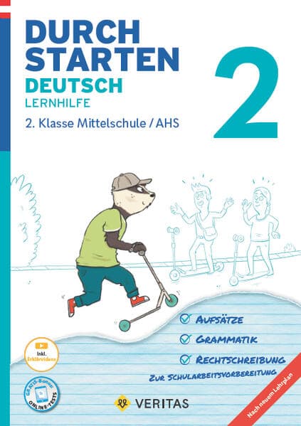 Durchstarten Deutsch 2. Klasse Mittelschule/AHS Lernhilfe