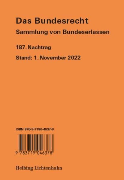 Das Bundesrecht, N 187