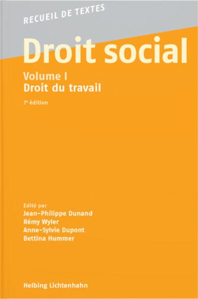 Droit social - Volume I