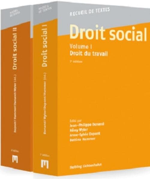 Droit social, Volume I (7.A.) et Volume II (6.A.)