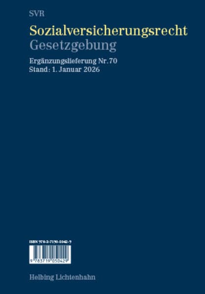 Sozialversicherungsrecht - Gesetzgebung EL 70