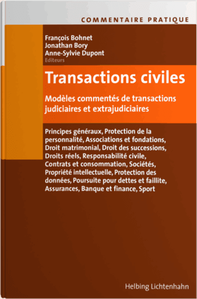 Commentaire pratique Transactions civiles