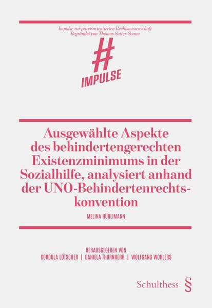 Ausgewählte Aspekte des behindertengerechten Existenzminimums in der Sozialhilfe, analysiert anhand der UNO-Behindertenrechtskonvention