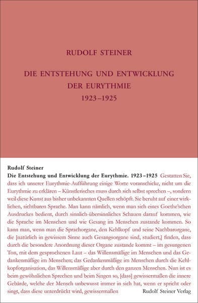 Die Entstehung und Entwicklung der Eurythmie 1922-1924