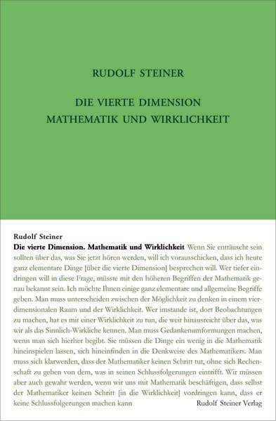 Die vierte Dimension. Mathematik und Wirklichkeit