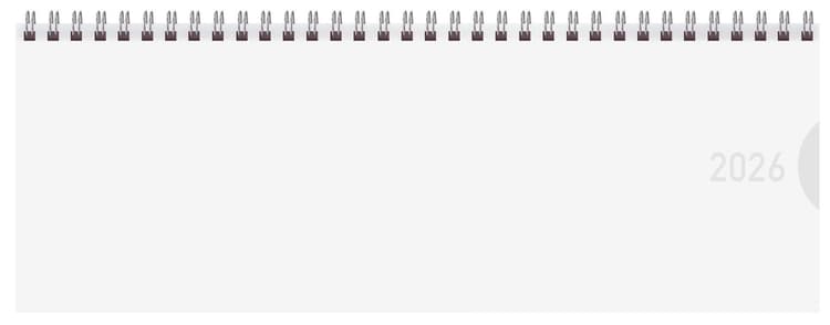 Tischkalender quer Classic Colourlux 2026 weiß