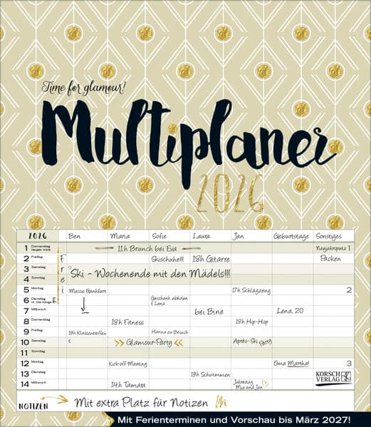 Multiplaner - Time for glamour 2026