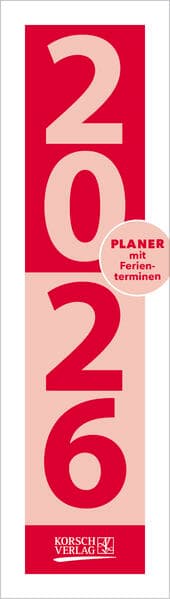 Streifenplaner Mini Rot 2026