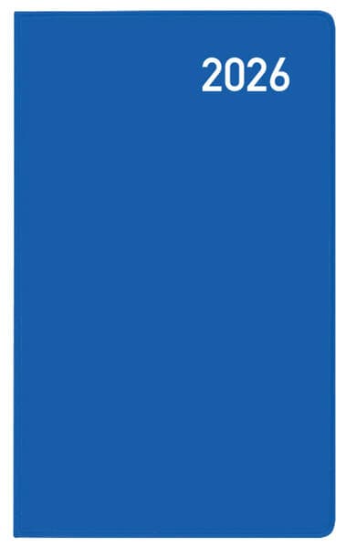 Taschenkalender Saturn Leporello Karton blau 2026