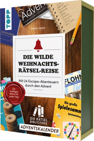 Die Rätselbibliothek. Adventskalender – Die wilde Weihnachts-Rätsel-Reise. Mit 24 Escape-Abenteuern durch den Advent