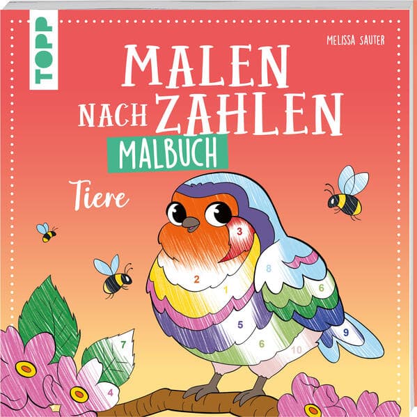 Malen nach Zahlen Malbuch Tiere