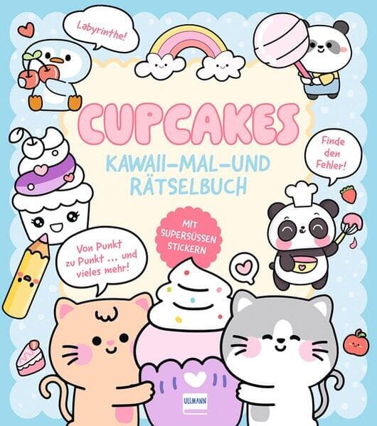 Cupcakes | Kawaii - Mal-und Rätselbuch