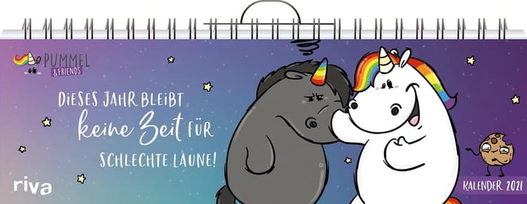 Dieses Jahr bleibt keine Zeit für schlechte Laune – Pummeleinhorn-Tischkalender 2021