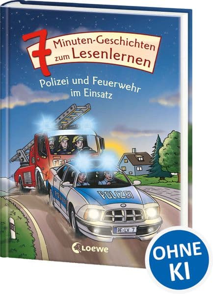 7-Minuten-Geschichten zum Lesenlernen - Polizei und Feuerwehr im Einsatz