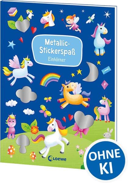 Metallic-Stickerspaß - Einhörner