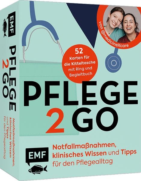 Kartenset: Pflege to go – Notfallmaßnahmen, klinisches Wissen und Tipps für den Pflegealltag | für Krankenpflege, Altenpflege, Pflege zu Hause | von #medicineXcare