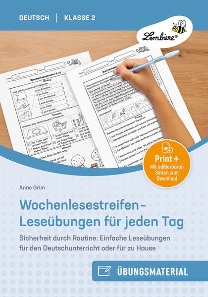 Wochenlesestreifen - Leseübungen für jeden Tag