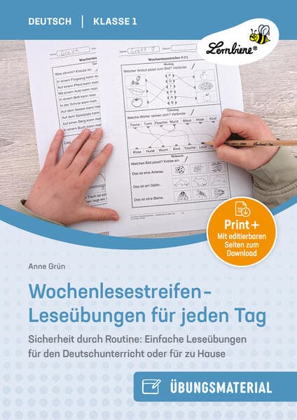 Wochenlesestreifen - Leseübungen für jeden Tag