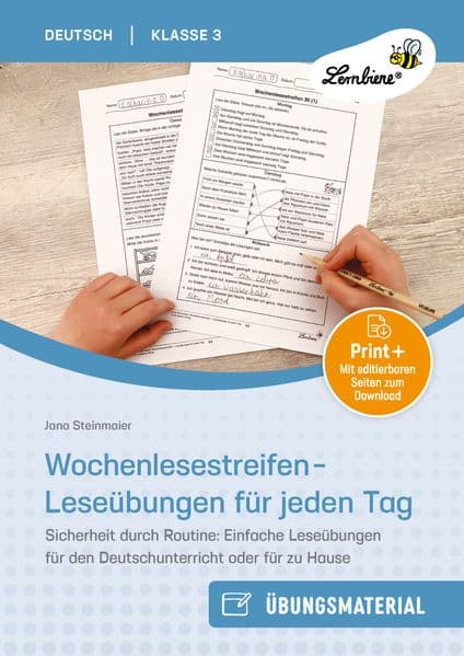 Wochenlesestreifen - Leseübungen für jeden Tag